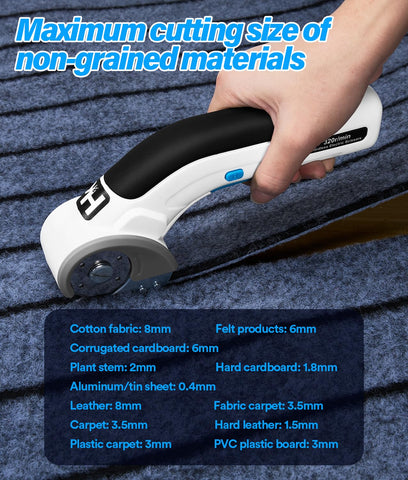 HK cordless electric scissors cutting cardboard smoothly for packaging tasks.