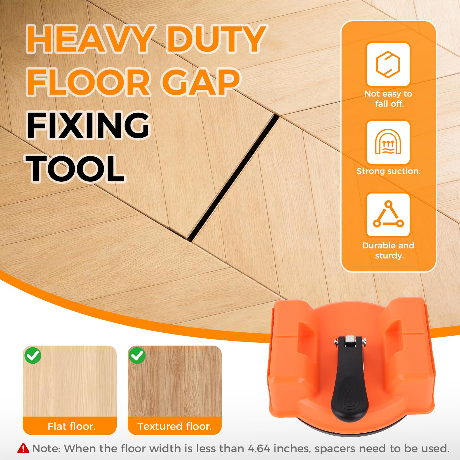 HKELYSNR tool compatible with laminated, vinyl, wood, and LVP floors.