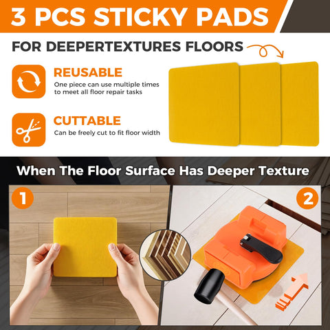 HKELYSNR three reusable patches for durable floor gap filling.