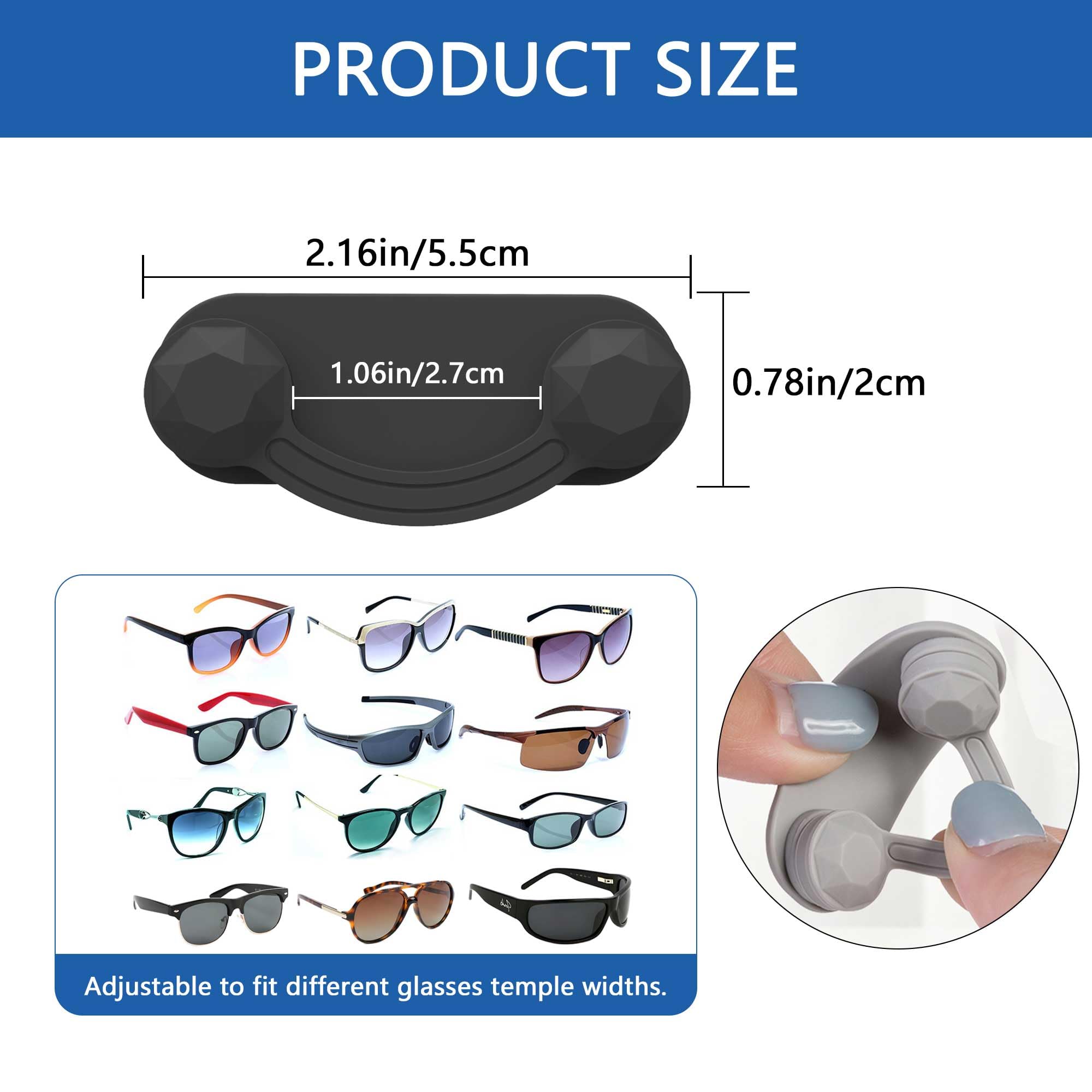 HKNR magnetic eyeglass holder with silicone coating protects lenses.