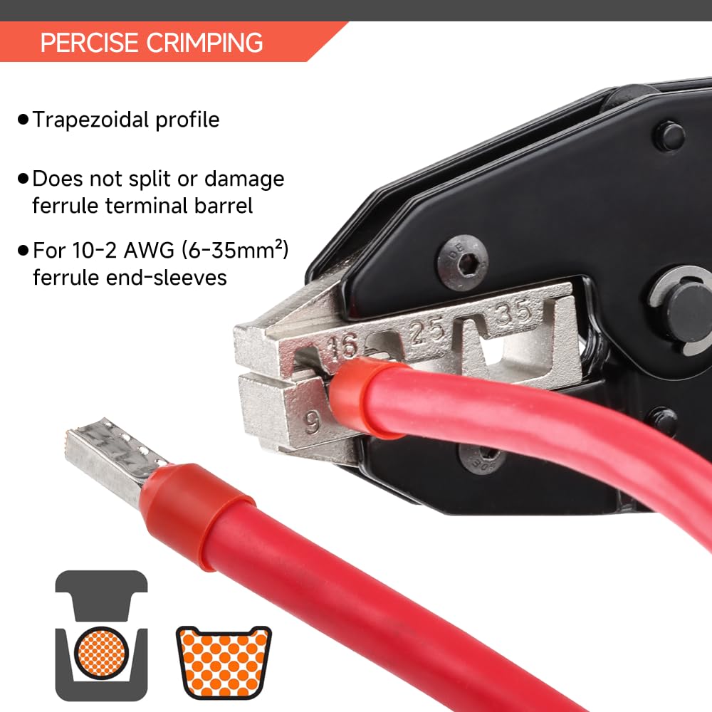 HKS crimping tool featuring ergonomic cushioned handles