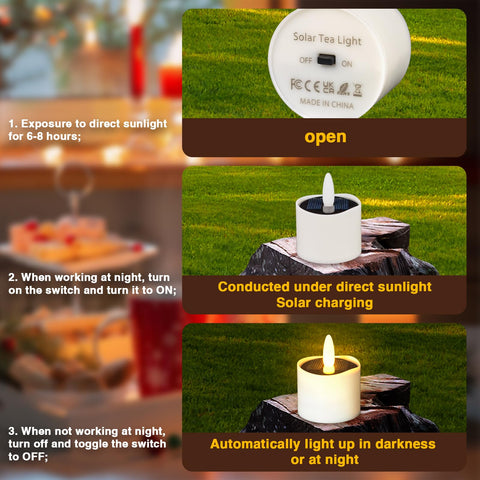 HL Solar Tea Lights dusk-to-dawn glow lasting up to 20 hours.