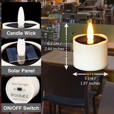 HL Solar Tea Lights garden path lighting without wires, great for patios.