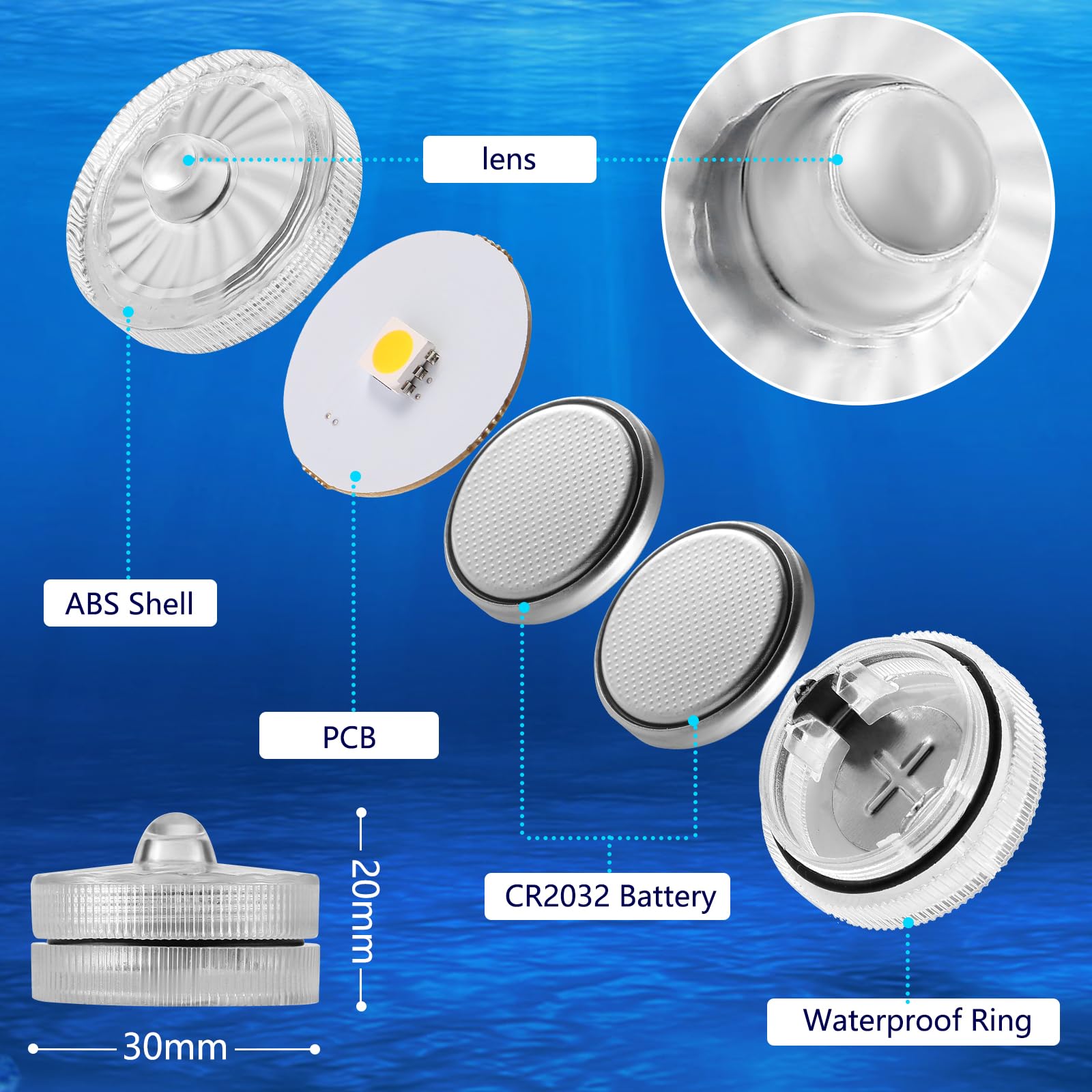 HL Submersible LED Light IP68 waterproof design for aquatic setups