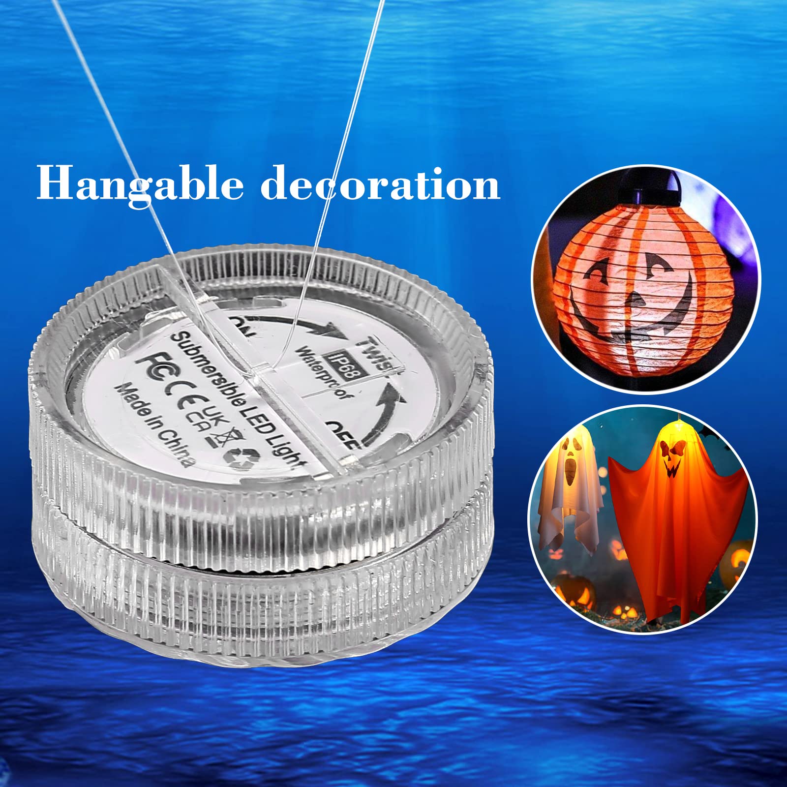 HL Submersible RGB LED light for party decoration and mood lighting.