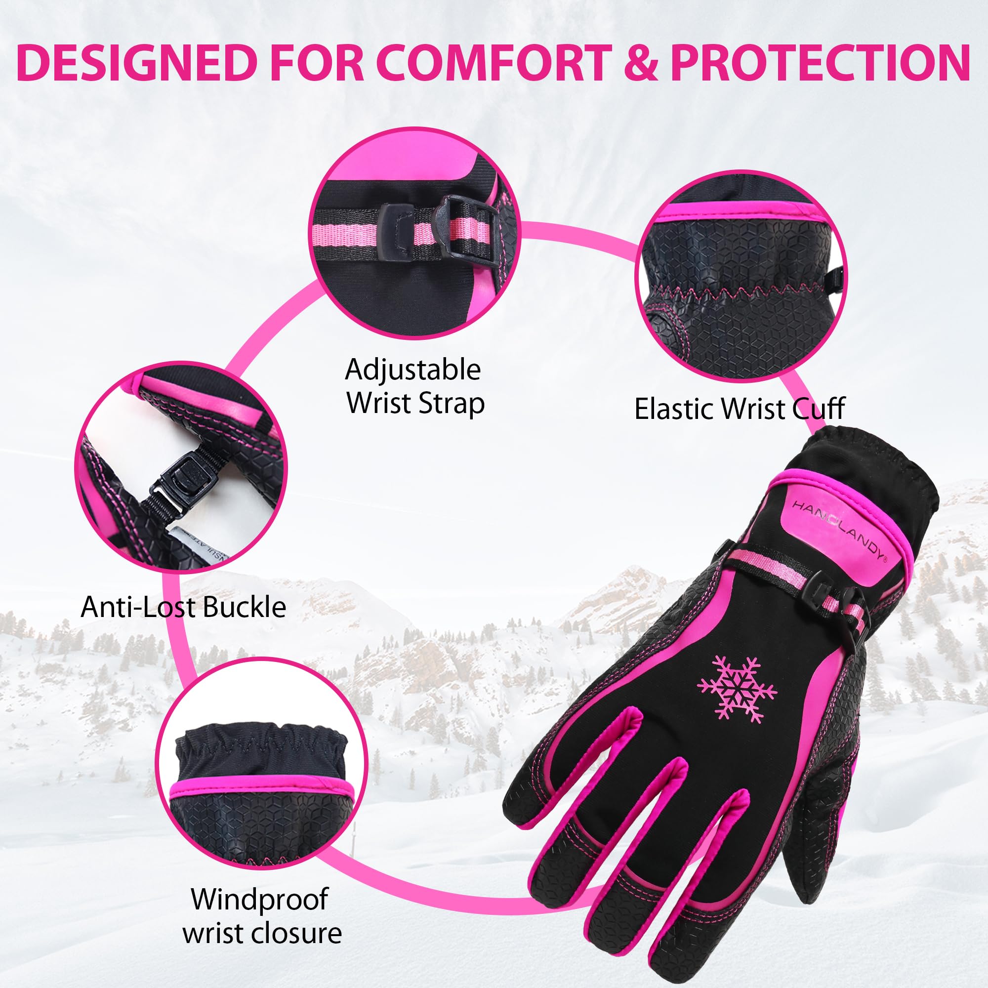 HLDD HANDLANDY adjustable wrist cuff delivers a snug windproof fit