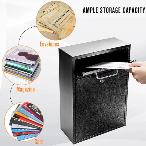 HLHgirl rustproof black coating protecting outdoor mailbox exterior.