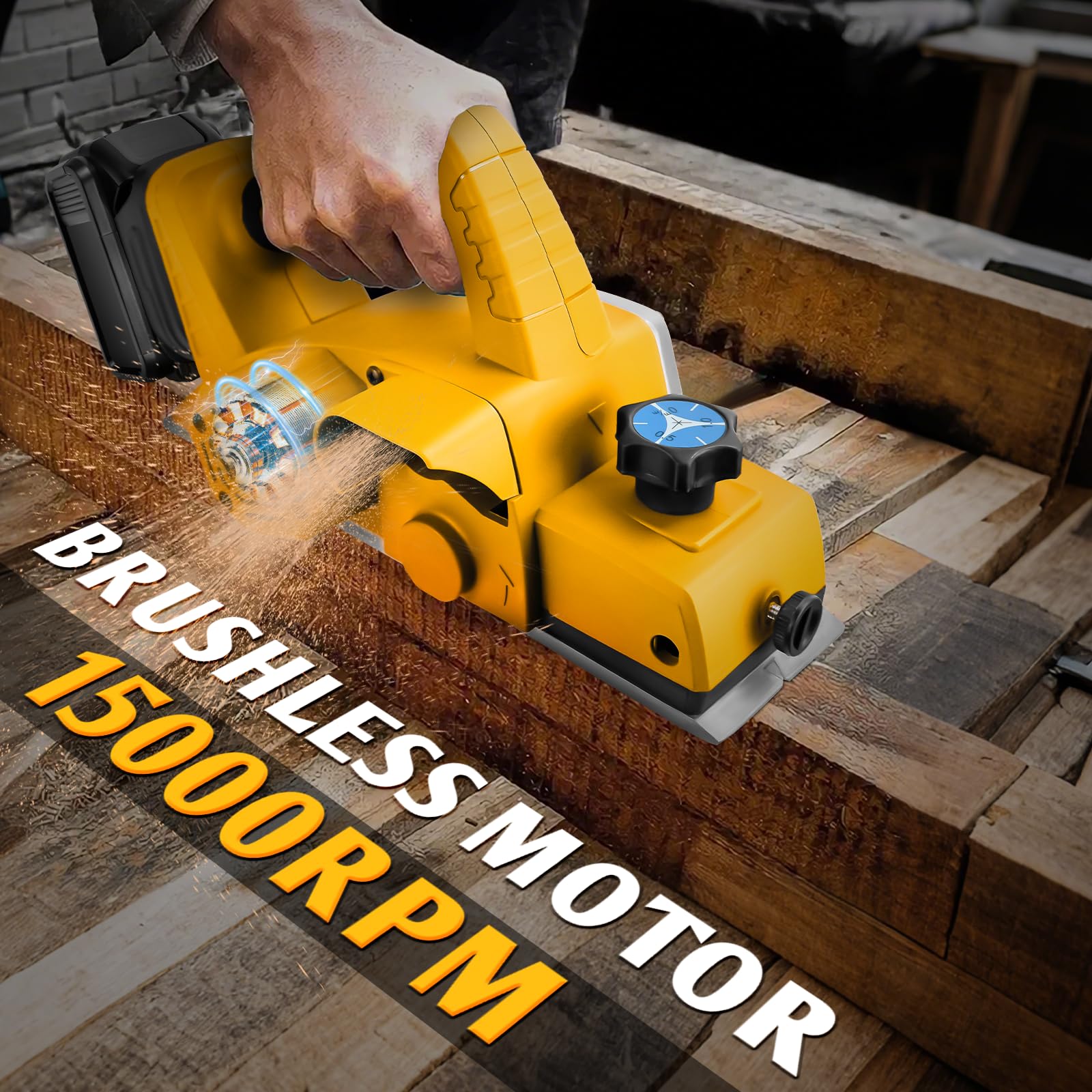 Depth adjustment 0-2 mm on the HLiePiHa planer for precise shaving control