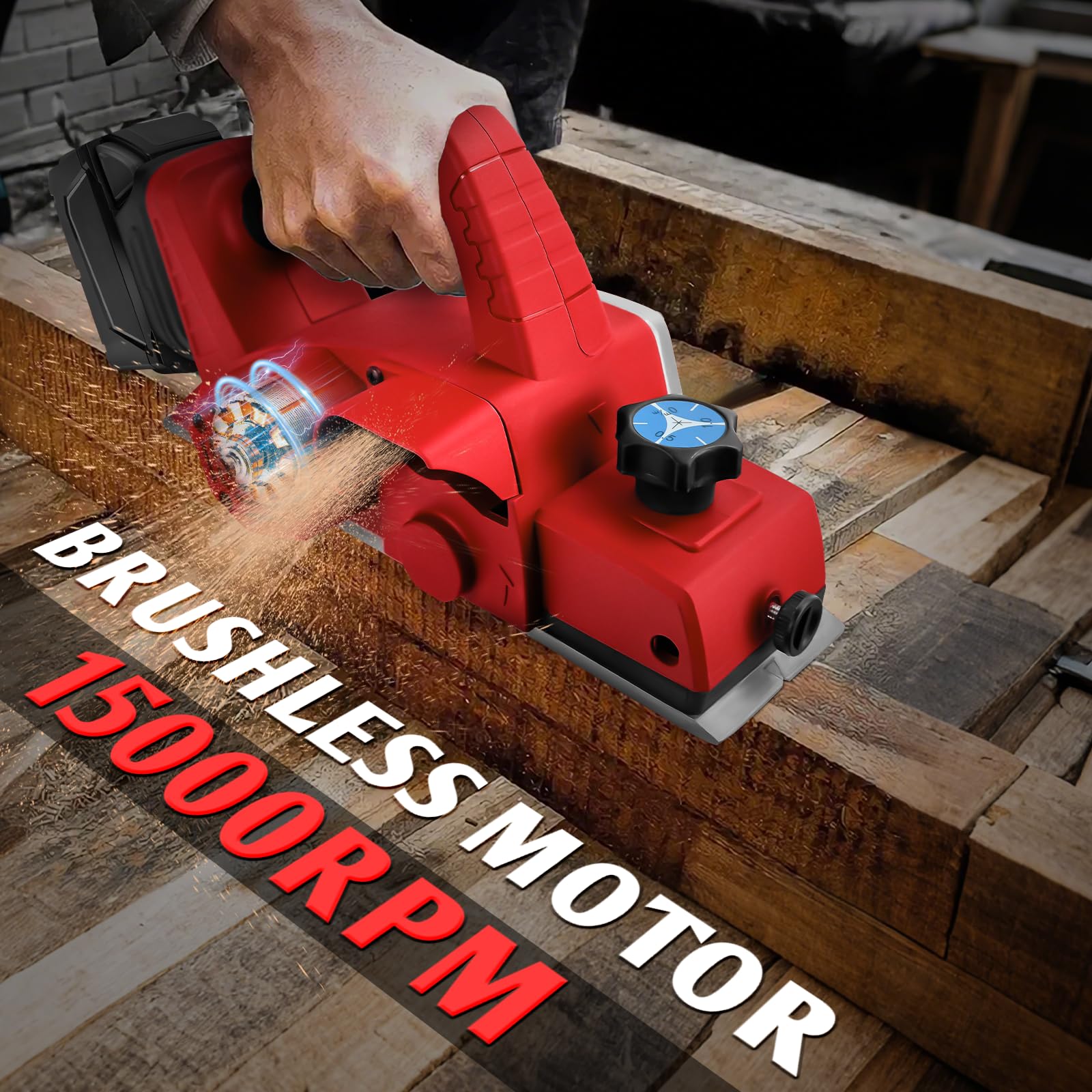 HLiePiHa planer with 0-2 mm depth adjustment for precision cuts