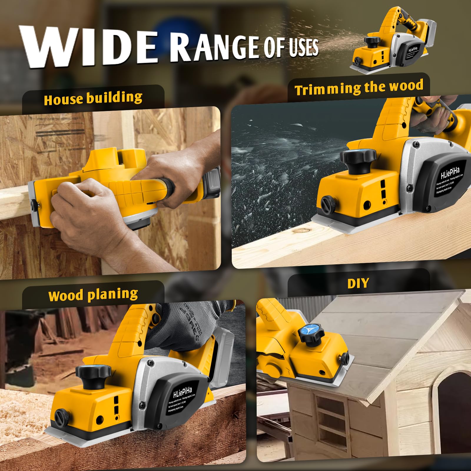 HLiePiHa planers compatibility with Dewalt 20V batteries expands the system