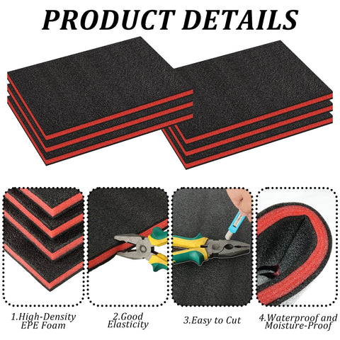 Customizable foam sheets cut to fit your tool shapes
