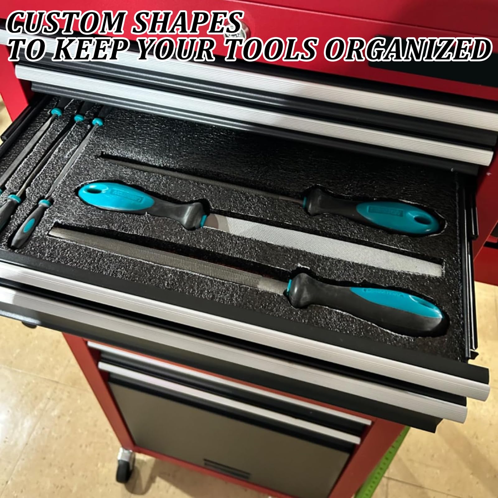 Easy cut to fit tool foam pads for precise layouts