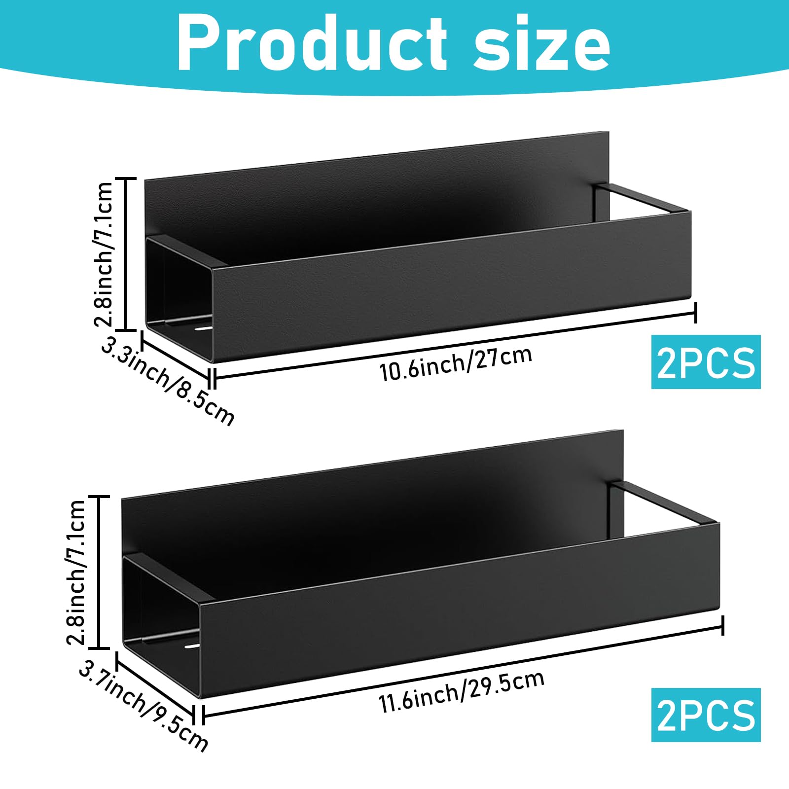 Movable magnetic spray can rack on metal surface