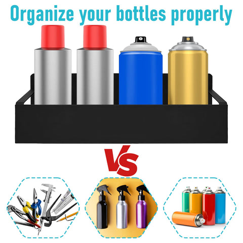 Two sizes for categorized spray can storage
