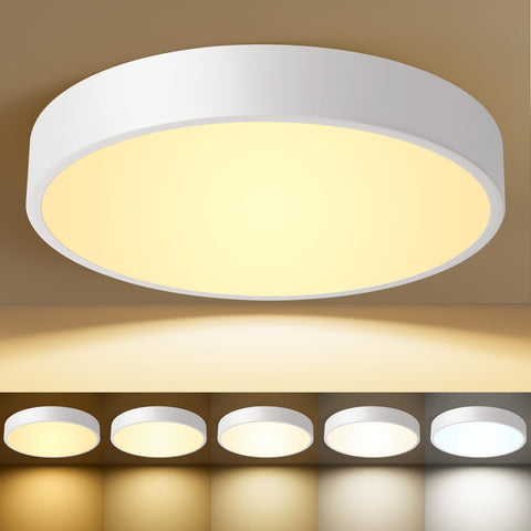 HLinghtnet round white flush mount 12 inch LED light for a clean ceiling look