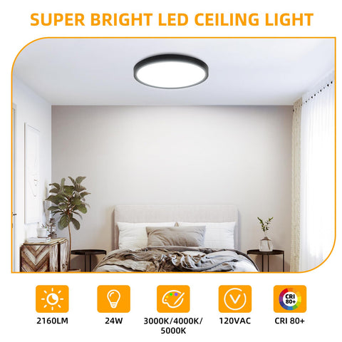 Hlite 6-pack 3CCT selectable black ceiling light for flexible mood.