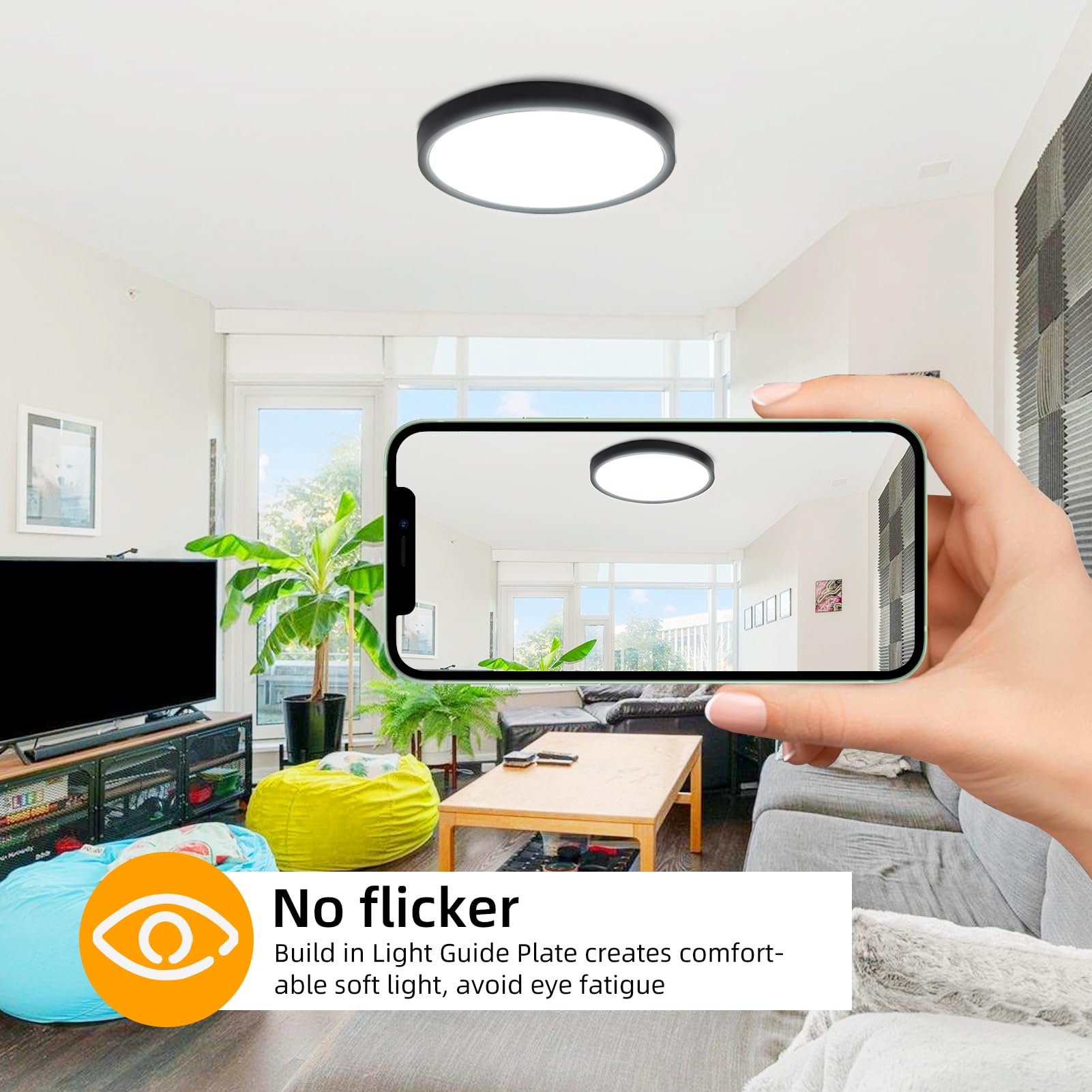 Hlite damp-rated ceiling light suitable for bathrooms and humid spaces.