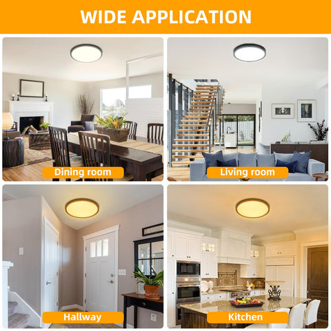 Hlite 6-pack edge-lit 2400lm LED for bright, even kitchen lighting.