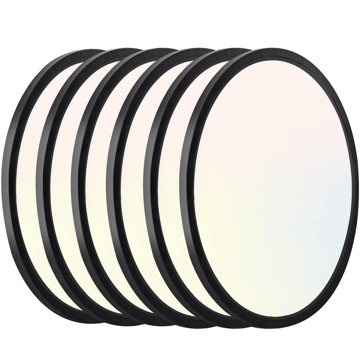 Hlite 6-pack 12-inch flush mount front view, slim profile for compact ceilings.
