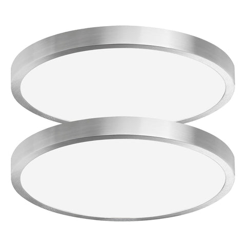 Hlite dimmable 12-inch flush mount light fixture 2-pack illuminates kitchens efficiently