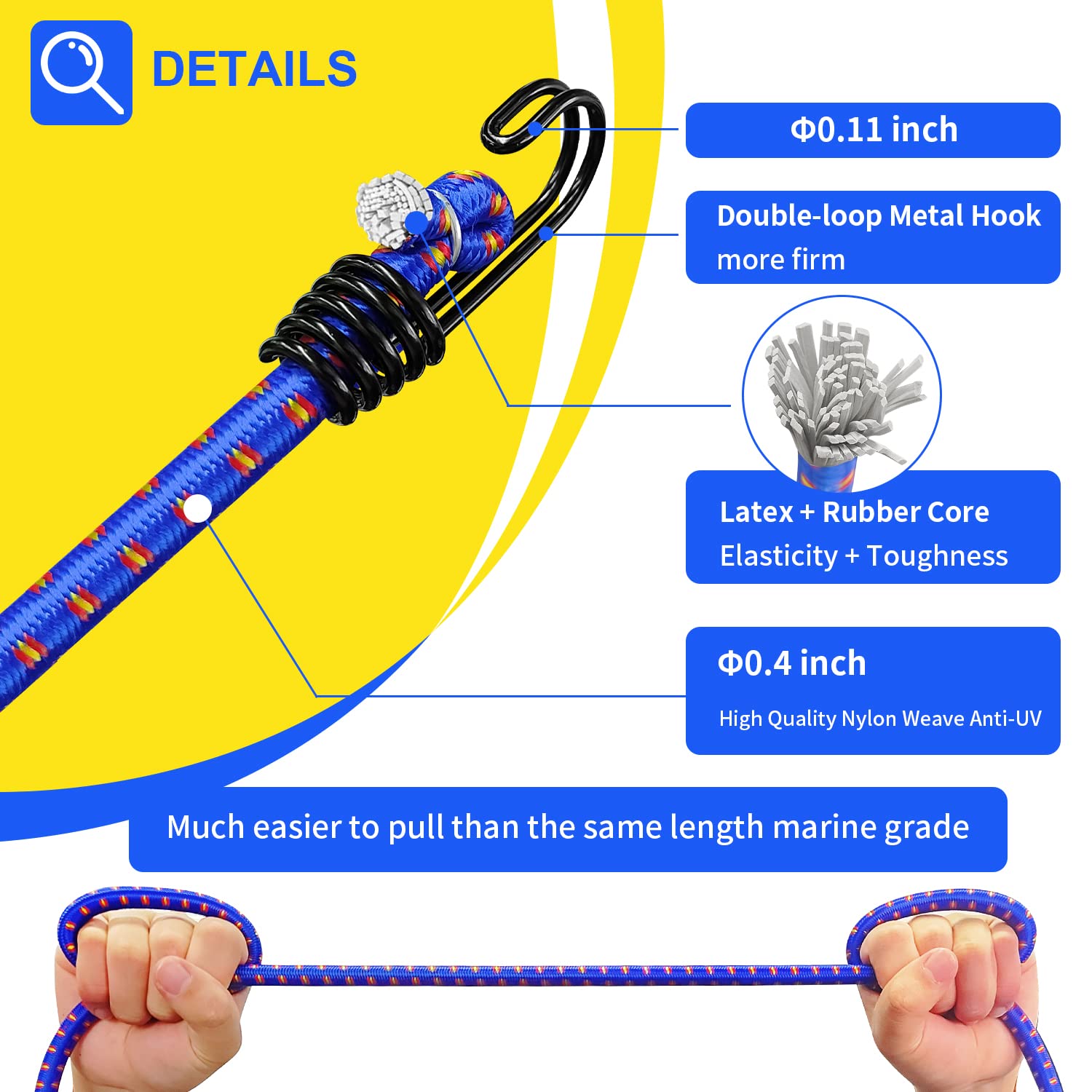 HLOGREE includes four solid clips and two bungee cords