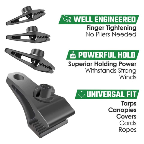 HLOGREE tarp clips securing pool cover quickly