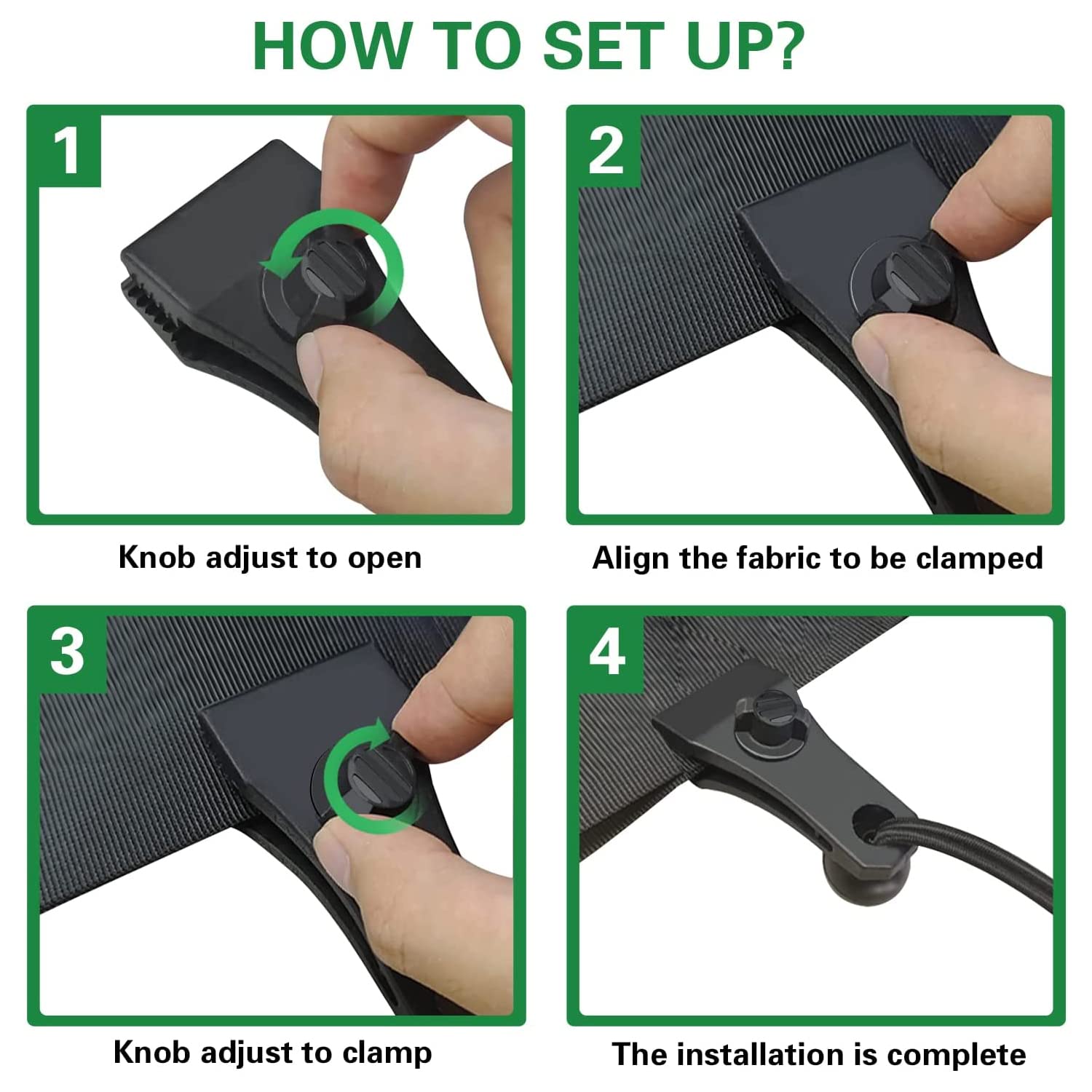 HLOGREE sturdy tarp clips pack for farming tasks
