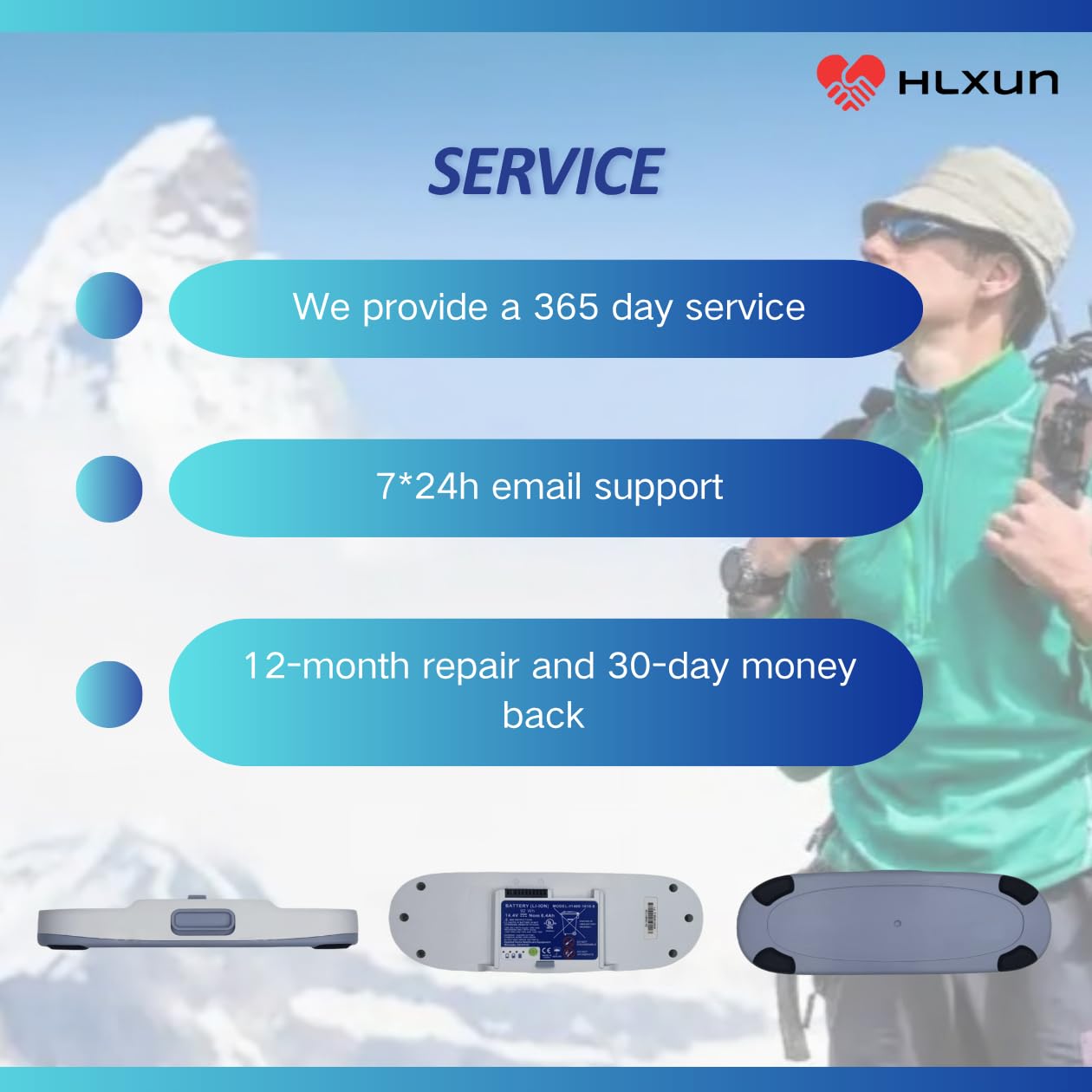 Hlxun BA-300 rechargeable cell from Japan emphasizes quality and reliability.
