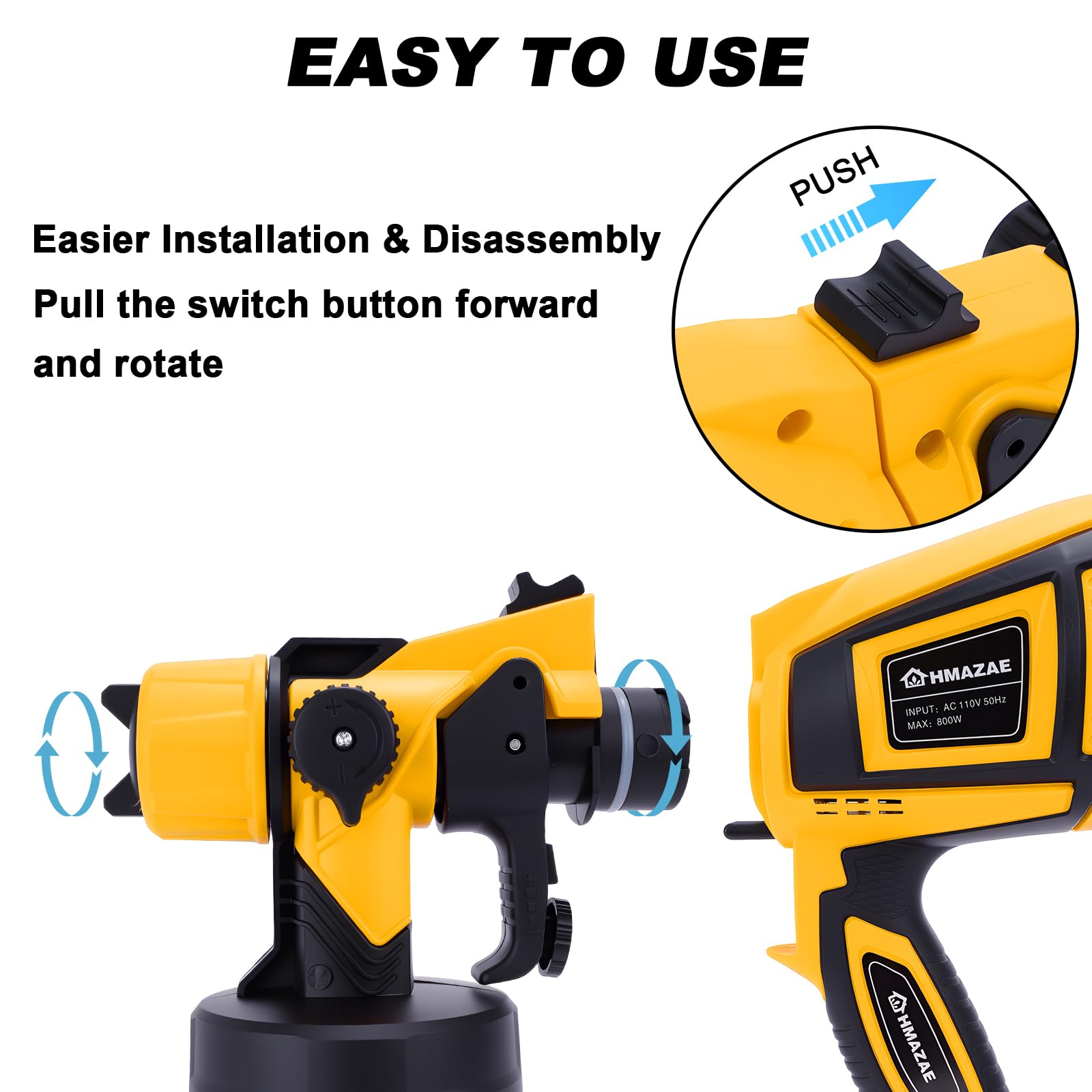 Detachable design for quick and easy cleaning after projects