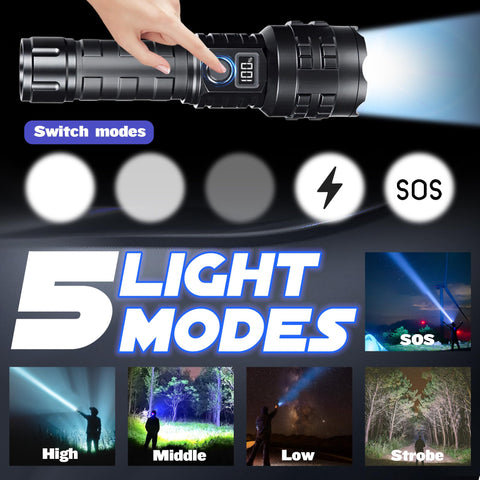HMFREE 1,000,000 lumens capability demonstrates long-range illumination up to distant targets.