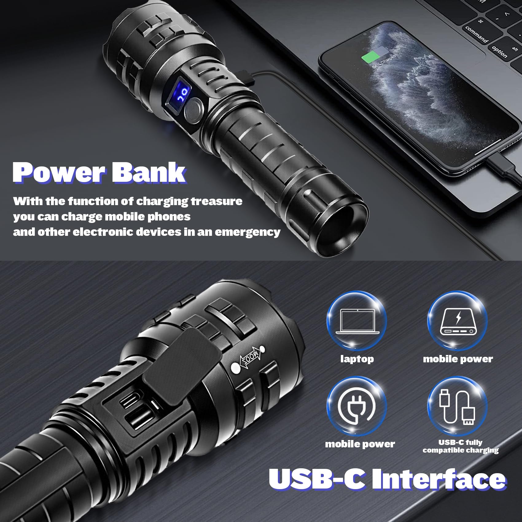HMFREE durable aluminum body built to withstand drops and rugged conditions.