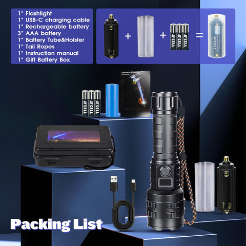 HMFREE gift-ready box makes this flashlight a thoughtful outdoor gift.