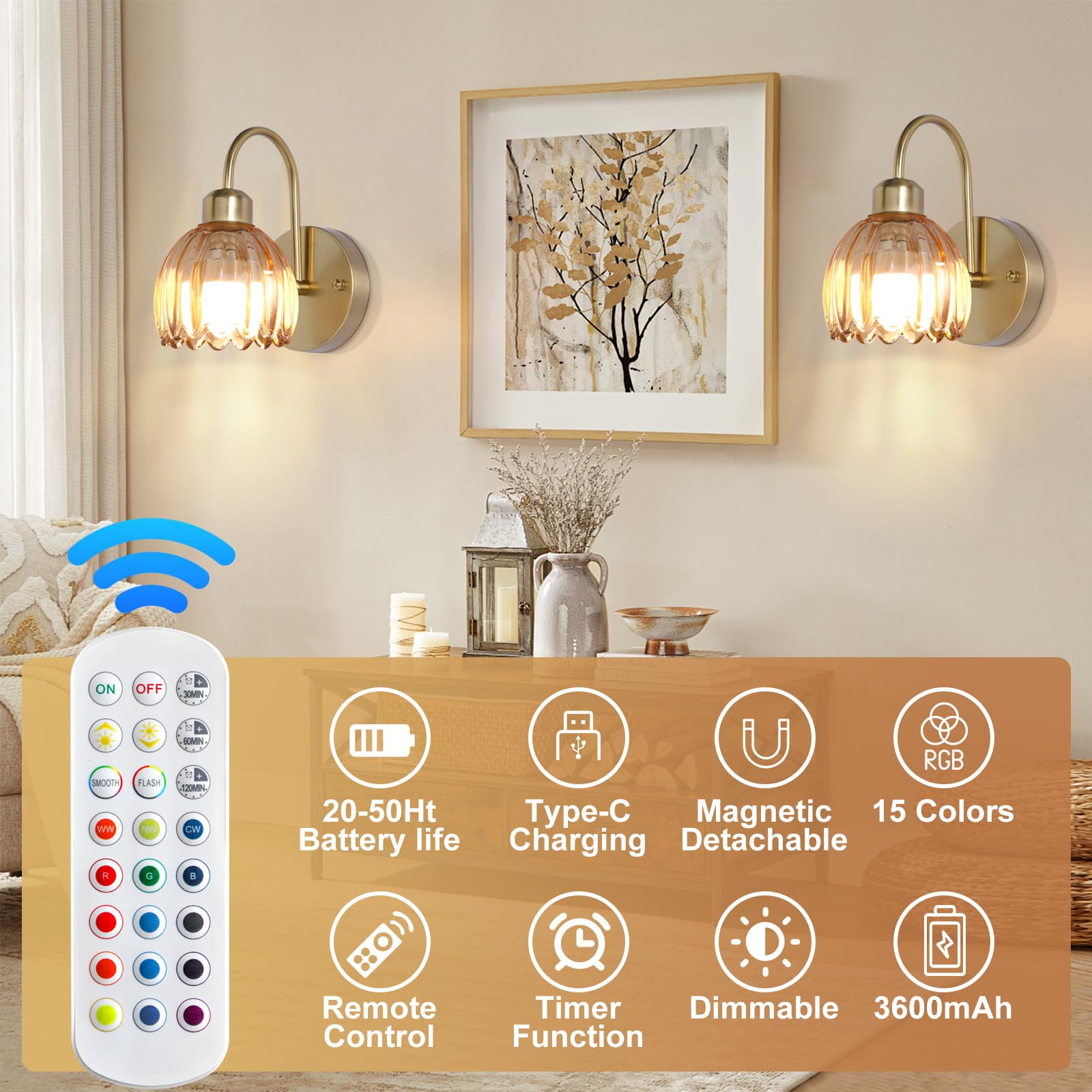 HMLUESR rechargeable bulb with magnetic detachability allows simple daily charging.