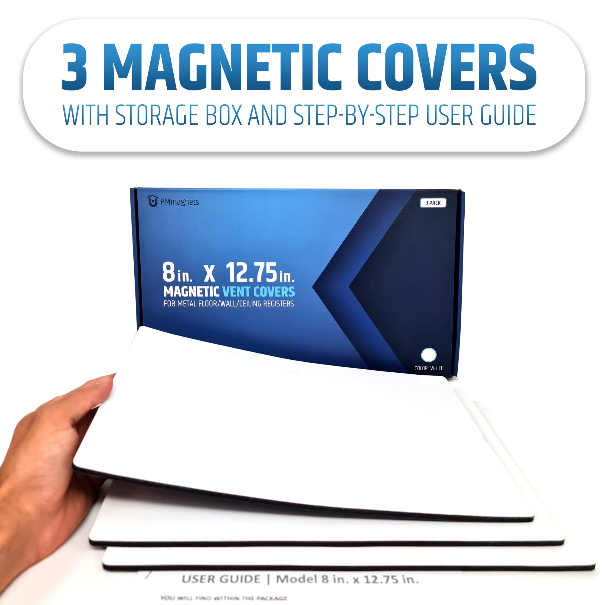 Hidden screw-damper pocket on HMmagnets vent cover for secure placement