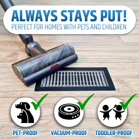 High-temperature mesh maintains performance in warm vent environments.