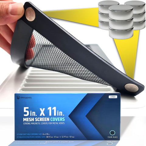 HMmagnets vent screen 3-pack demonstrates a secure fit for clean airflow.