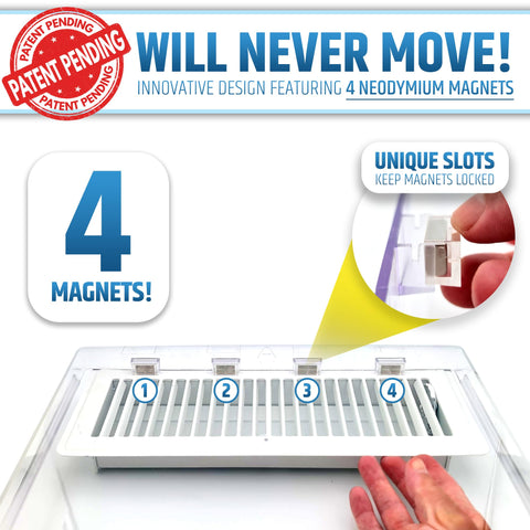 HMmagnets under-furniture installation redirects airflow for better room circulation.