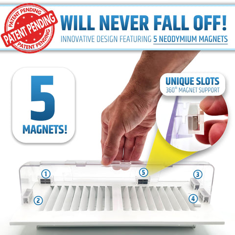 HMmagnets vent deflector adjustable from 9.2 to 16 inches for versatile fit.