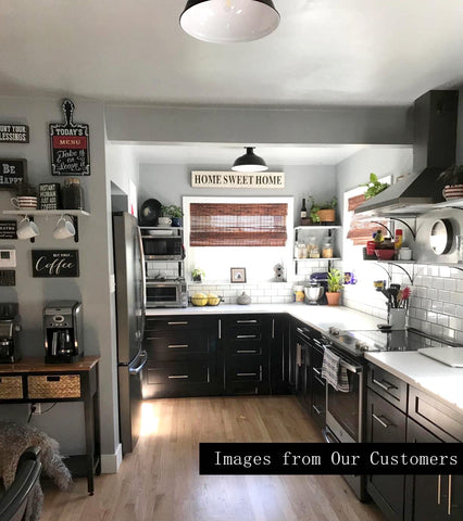 HMVPL dining room ceiling light pairs with farmhouse decor for soft, even illumination.