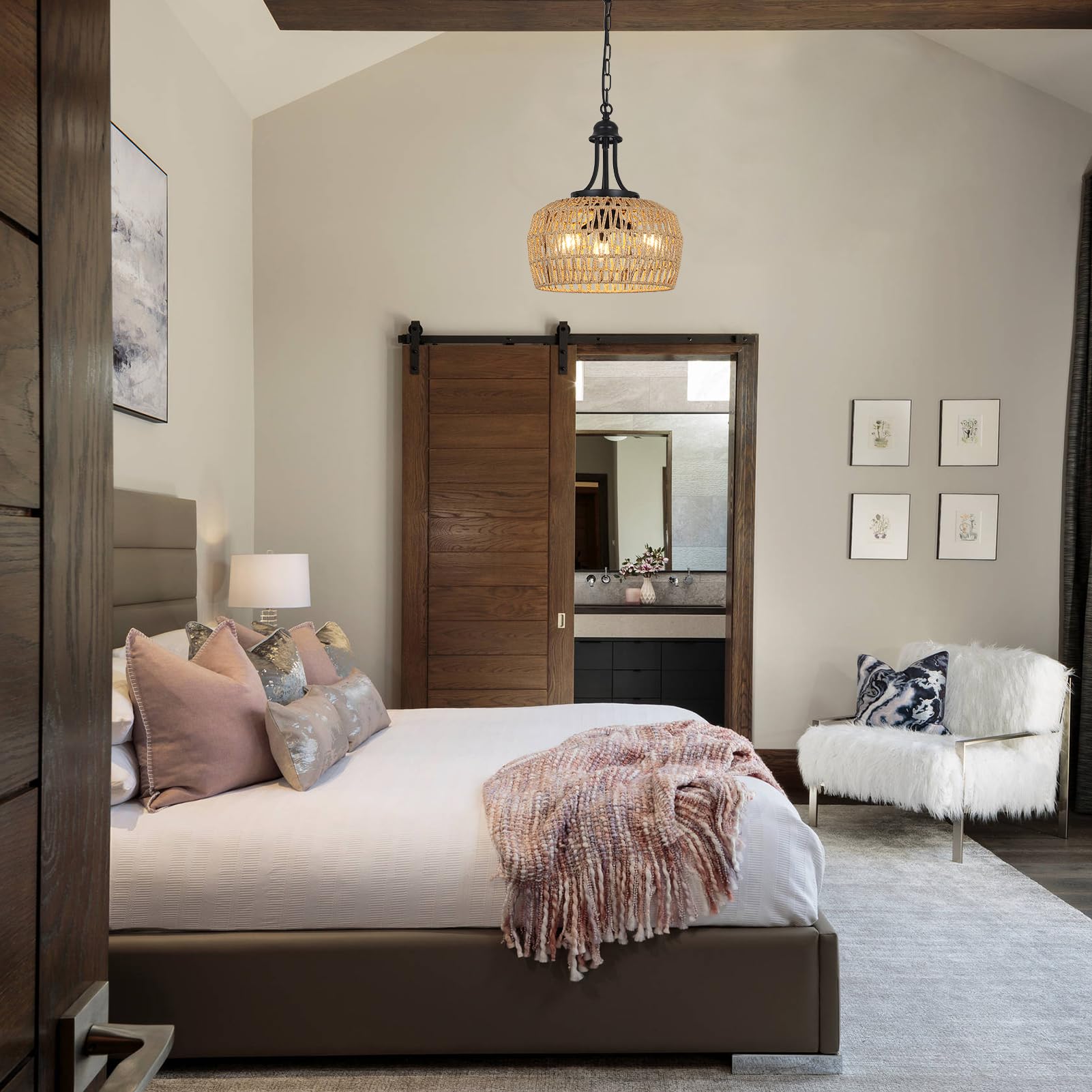 HMVPL Farmhouse Chandelier as island lighting for social spaces