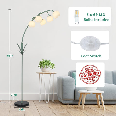 HMVPL foot-switch-floor-lamp enables easy on/off without bending.