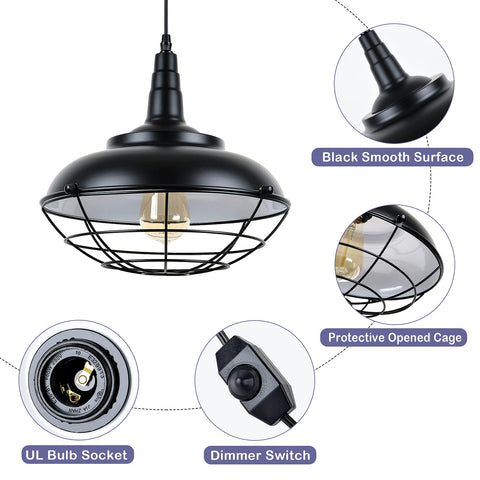 HMVPL plug-in hanging light installation with hooks shows easy ceiling-free setup.