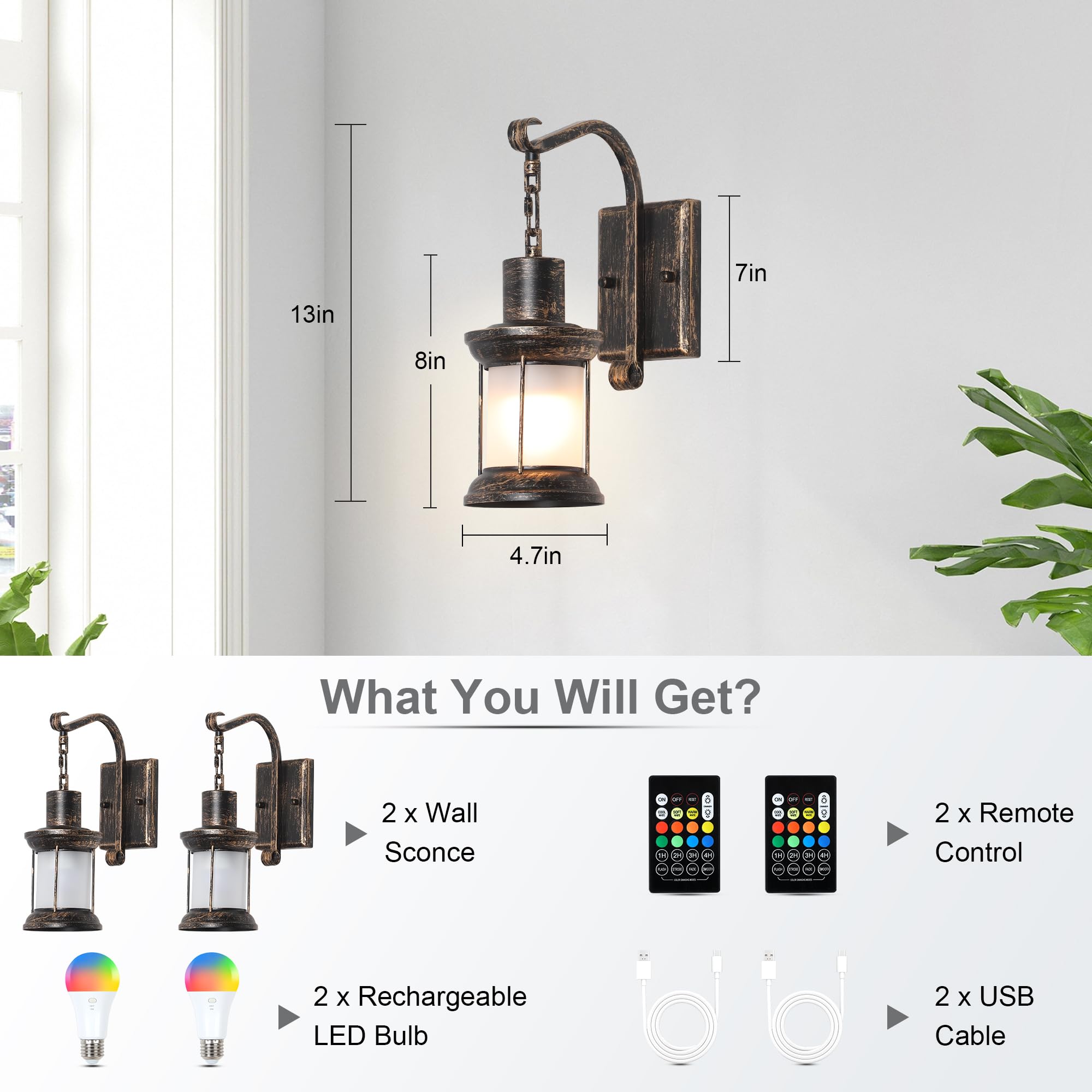 HMVPL wall sconce timer function helps schedule lights automatically