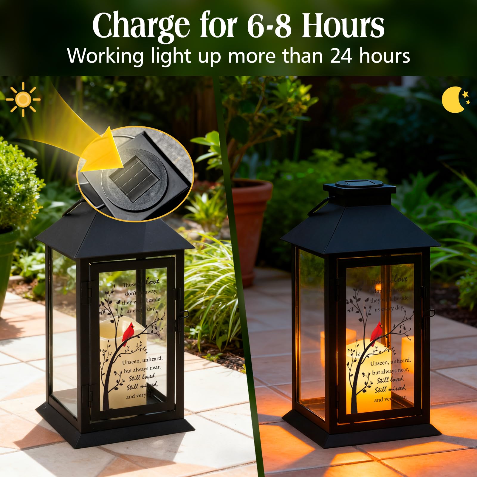 HN HAIINAA Cardinal Solar Memorial Lantern pathway light for gentle remembrance.
