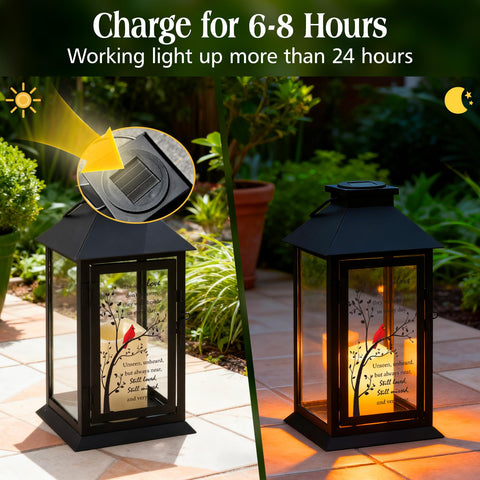 HN HAIINAA Cardinal Solar Memorial Lantern pathway light for gentle remembrance.