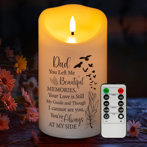 HN HAIINAA flameless memorial candle with remote for easy operation and ambiance