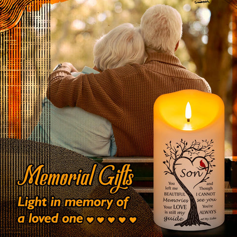 HN HAIINAA memorial candle with timer options for flexible remembrance