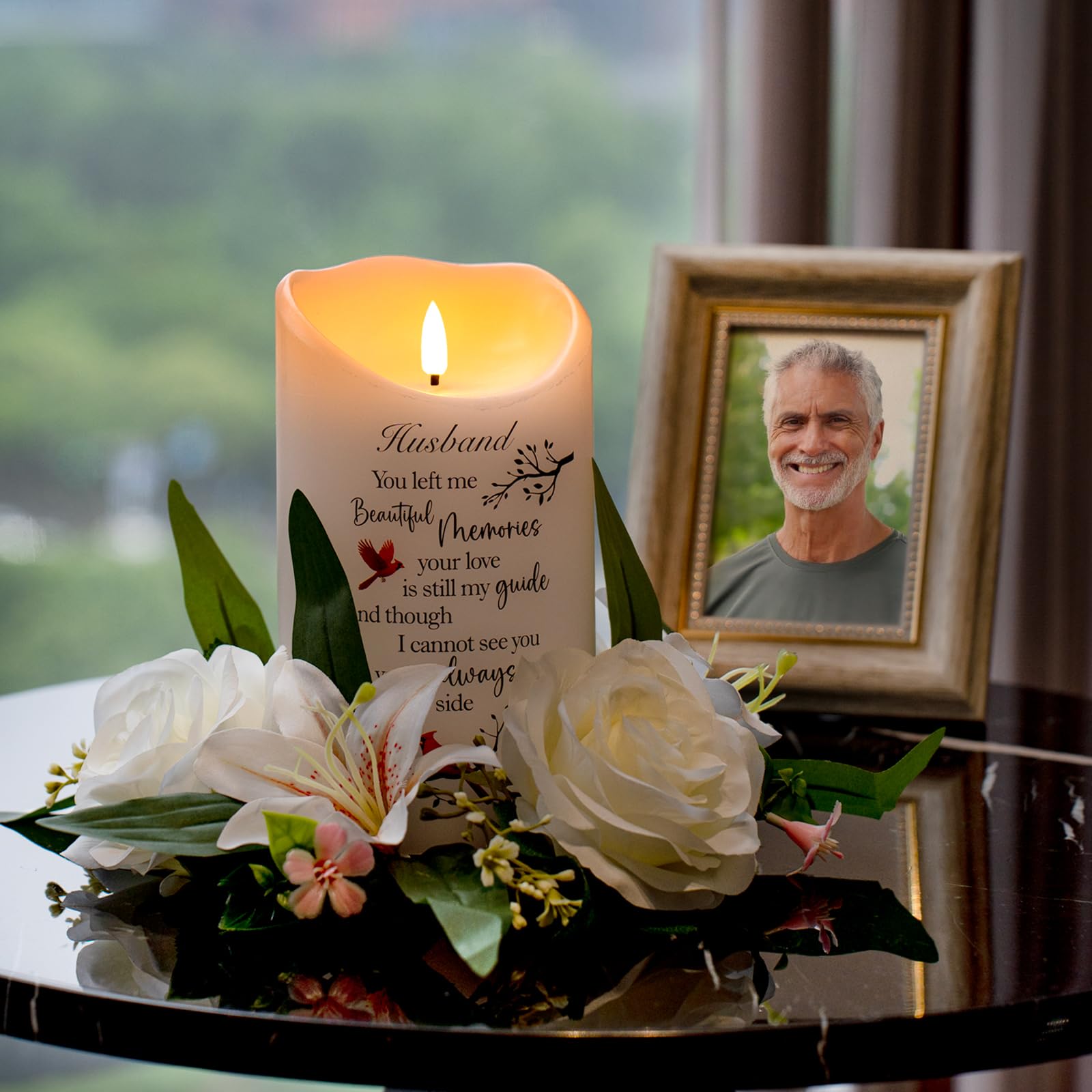 HN HAIINAA remote-control candle enables easy brightness adjustments from across the room.