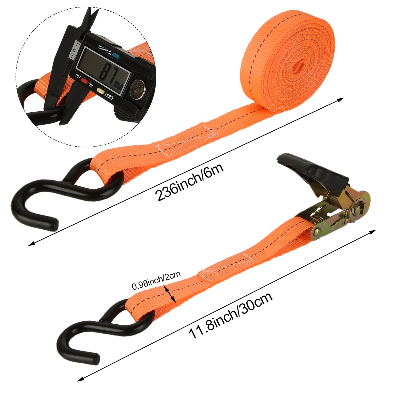 HNBun 6-pack ratchet straps provide versatile cargo securing on trucks and trailers