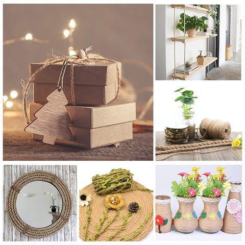 HNBun natural jute twine for DIY plant hangers and home crafts.